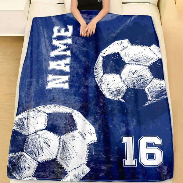 Personalized Football Blanket, Custom Football Soft And Comfortable Blanket, Gift For Football Lovers