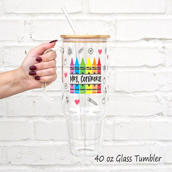 Teacher Appreciation Gift Bulk, Personalized Teacher 40oz Tumbler