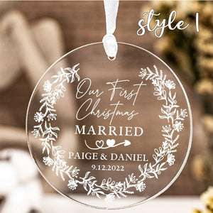 Personalize Our First Christmas Decorations Engagement Gifts, New Wedding Gifts for Couples