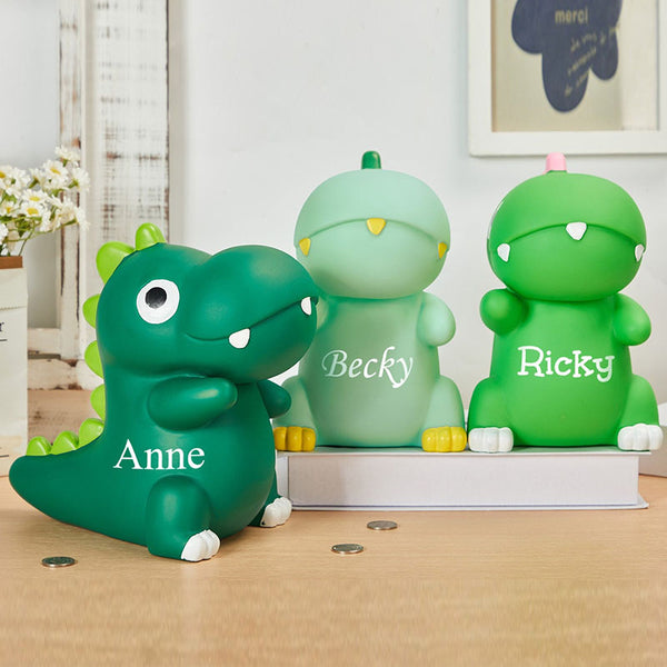 Custom Dinosaur Elephant Coin Bank With Name,Dinosaur Elephant Bank for Boys or Girls