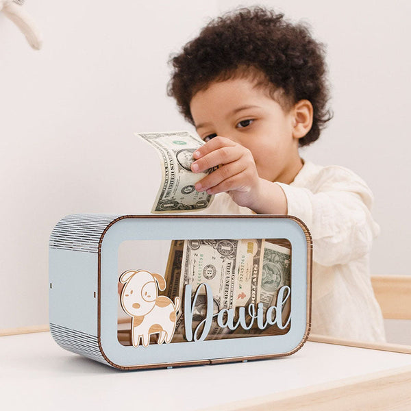 Personalized Piggy Bank, Kids Bank, Money Box, Custom Piggy Bank, Name Piggy Bank, Wooden Cash Box