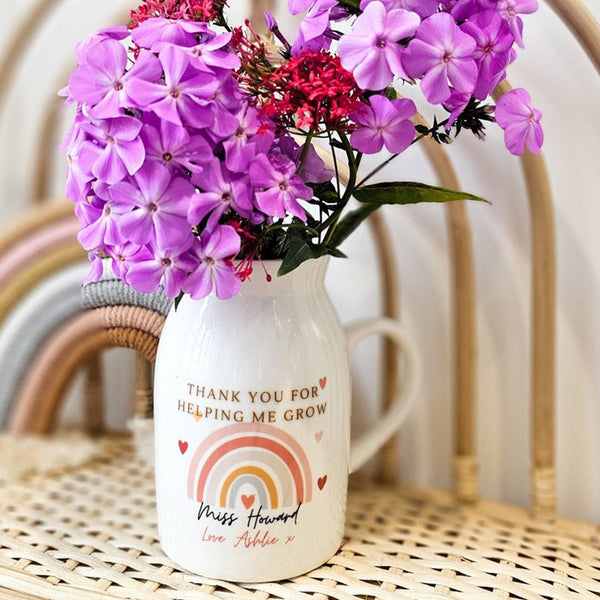 Personalised Teacher Gift, Teacher appreciation gift, Teacher Vase