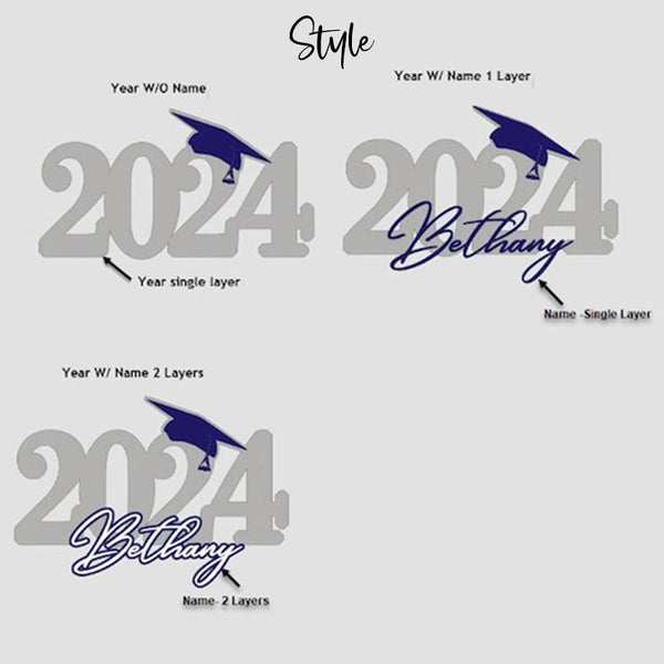 2024 Graduation Wood Sign, 2024 Personalized Graduation Sign