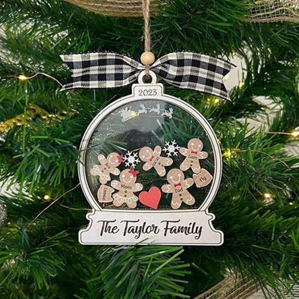 Personalized Family Ornament 2023 4D Customized Cookie Ornament Gift for Christmas