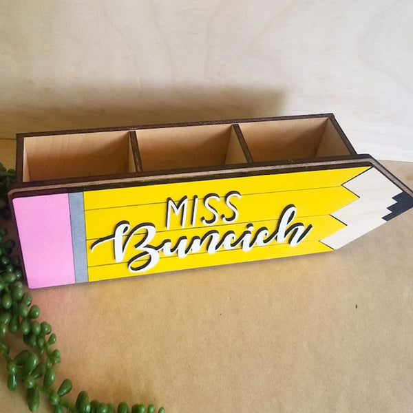 Personalized Teacher Desk Caddy, Teacher Gift