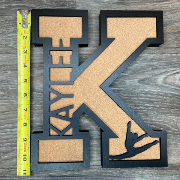 Name Initial Sign Pinboard Dancer Sign Wall Decor Cork Board