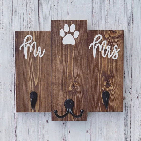 Mr and Mrs Wedding Gift | Bride, Groom and Dog Engagement Present