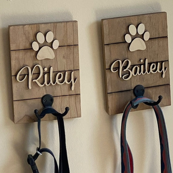 Personalized Pet Leash Holder, Custom Pet leash holder, Pet Sign, Dog Sign