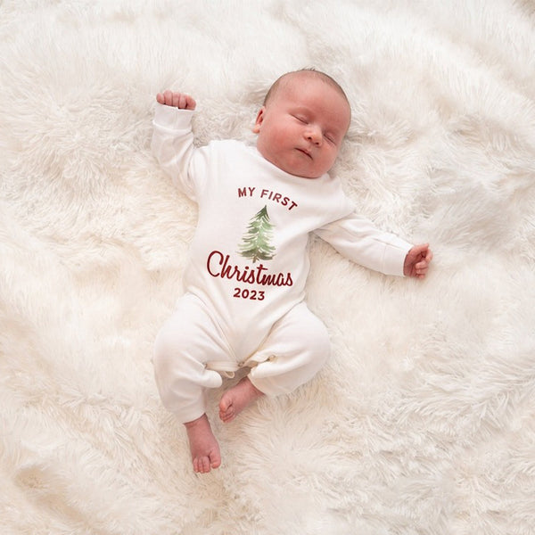 Personalized Baby 1st Christmas Romper