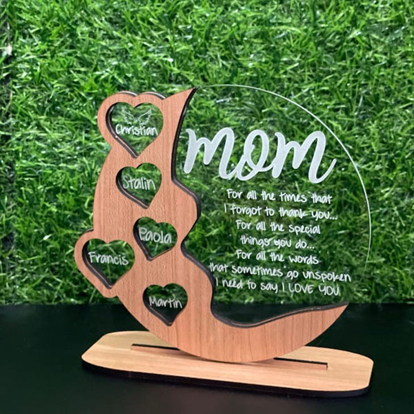 Mother'S Day Personalized Wood，Acrylic-Plaque, Beautiful Gift