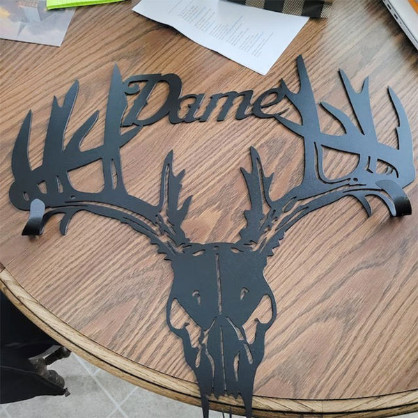 Personalized Metal Deer Head Skeleton, Gift For Hunting Lovers