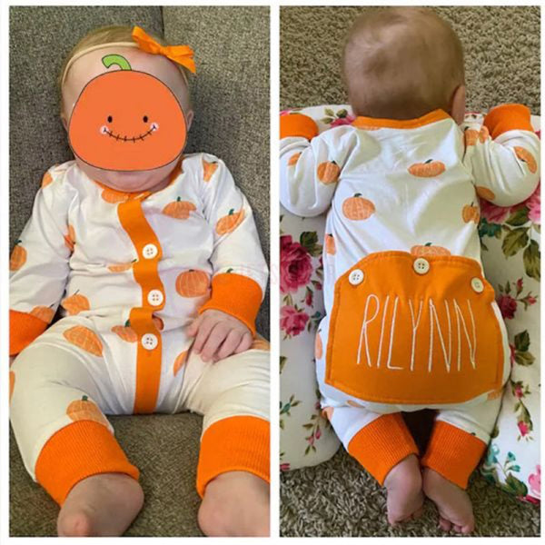 Personalized Fall Pajamas, Pumpkin Pajamas