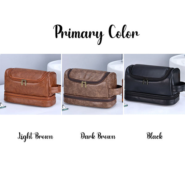 Leather Dopp Kit Boyfriend Gift ,Personalized Toiletry Bag Groomsman Gift