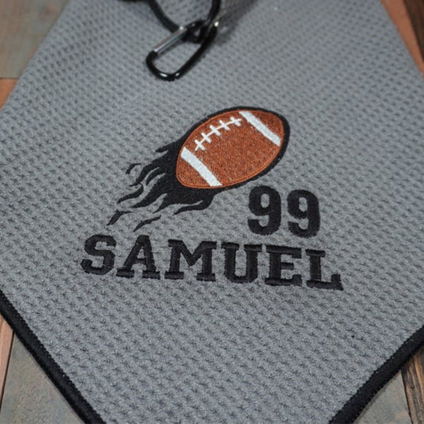 Personalized Football Player Towel Sports Towel Gifts