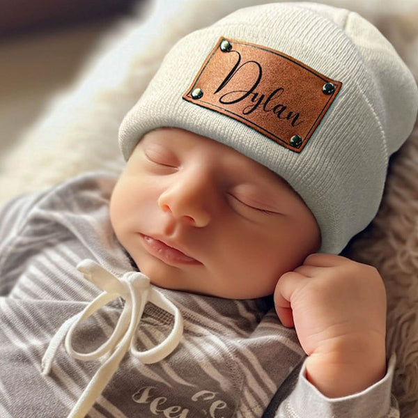 Custom Beanie Newborn Baby with Name