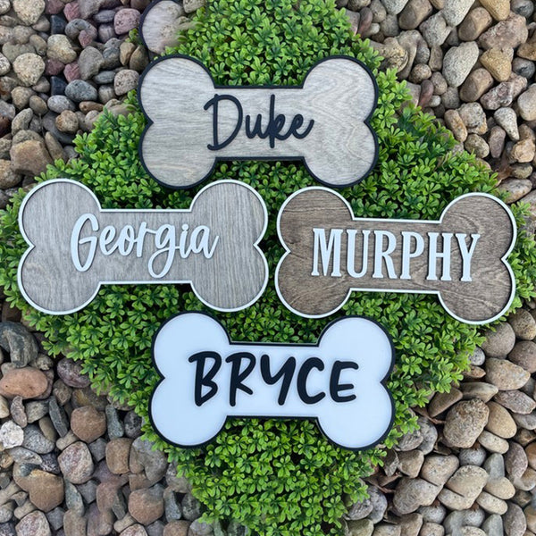 Custom Dog Name Signs, Wall Signs Bone Signs