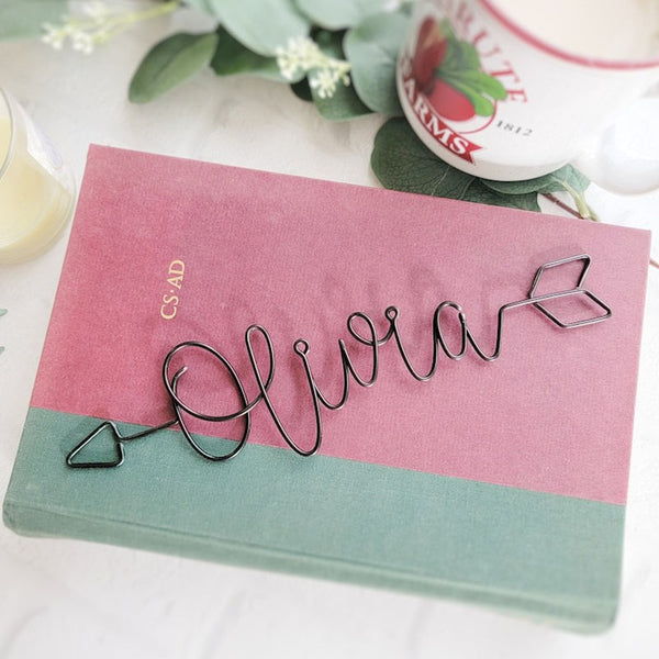 Custom Name Arrow Wire Bookmark Page Marker Custom Personalized Planner Accessories Gift