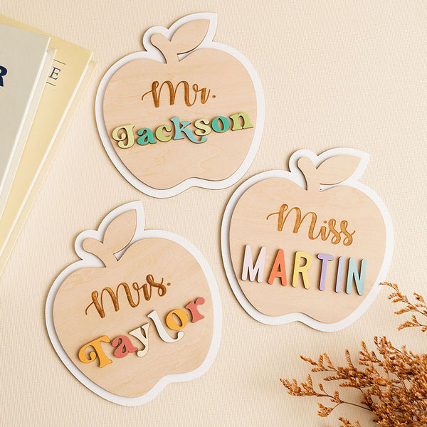 Teacher Apple Sign, Gifts For Teachers, Teacher Sign For Desk