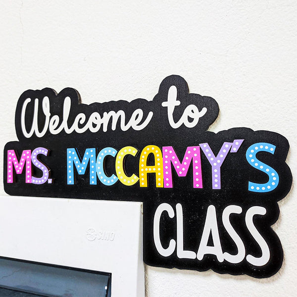 Personalized Rainbow Teacher Appreciation Gift, Back to School Gift, Classroom Doorframe