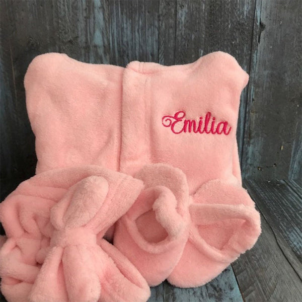 New Baby Girl Gift, Customized Baby Girl Robe, Baby Shower Gift