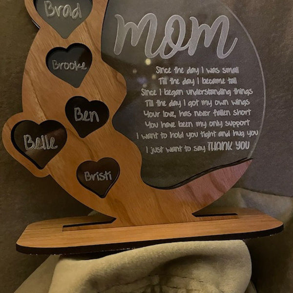 Mother'S Day Personalized Wood，Acrylic-Plaque, Beautiful Gift