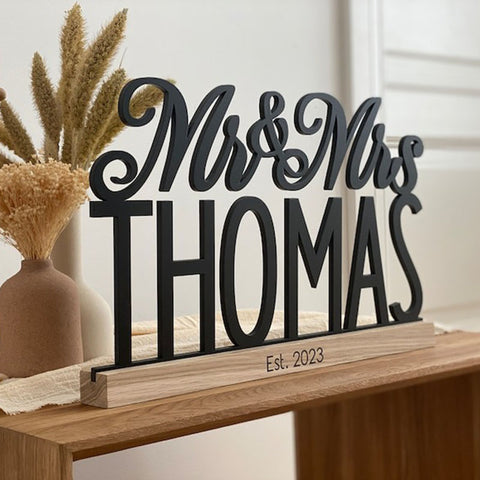 Established Sign, Last Name Established Sign, Family Established Sign, Mr and Mrs Sign