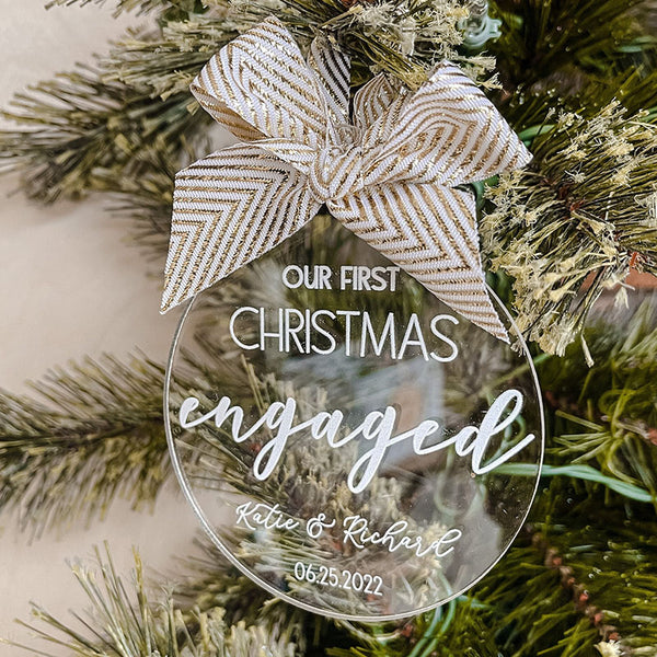 Engagement Ornament, Personalized Engagement Ornament