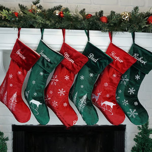 Velvet Personalized Christmas Stocking