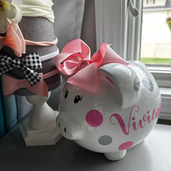 Personalized piggy bank Custom piggy bank-Piggy bank Birth Stats