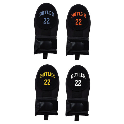 Black Custom Name and Number Slip-On Gloves