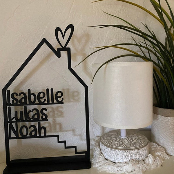 House with name, wooden house personalized,  wood personalized decorative wall housewarming gift