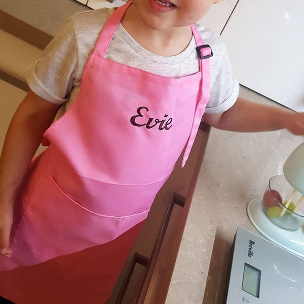 Custom Embroidered Apron with Pockets Christmas Gifts for Kids Aldult