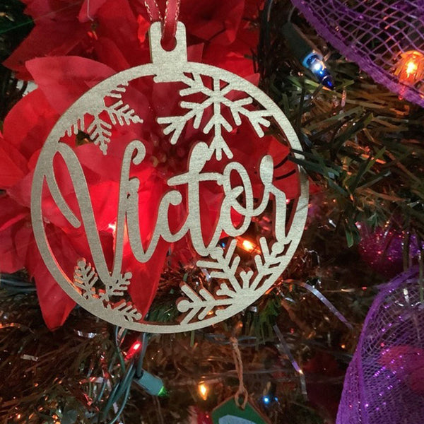 Custom CHRISTMAS tree baubles Christmas tree decor personalized ornament laser cut names