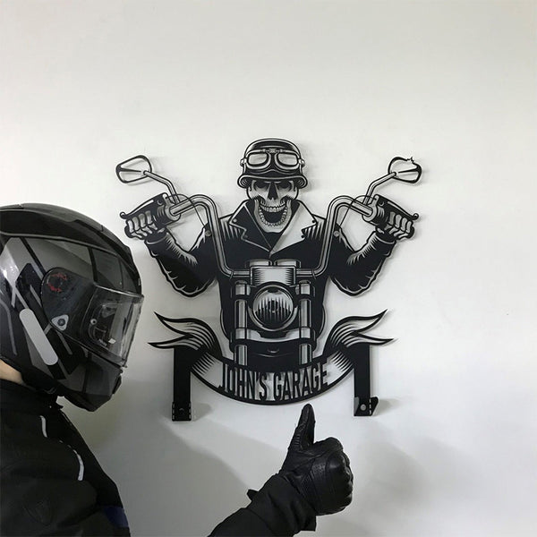 Custom Motorcycle Helmet Rack, A Great Gift For Bikers