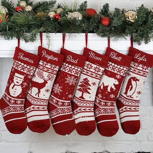 Personalized Knit Christmas Stocking