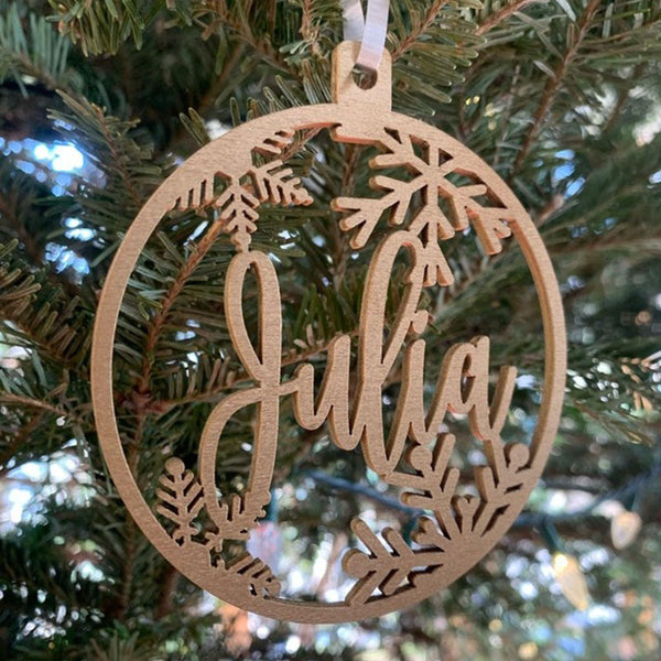 Custom CHRISTMAS tree baubles Christmas tree decor personalized ornament laser cut names