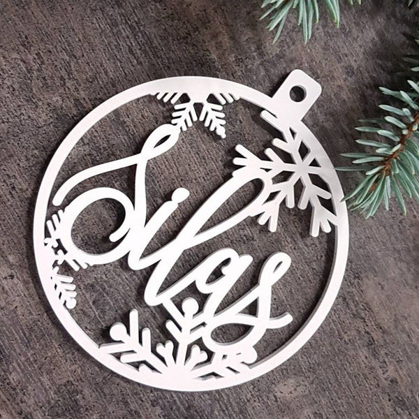 Custom CHRISTMAS tree baubles Christmas tree decor personalized ornament laser cut names