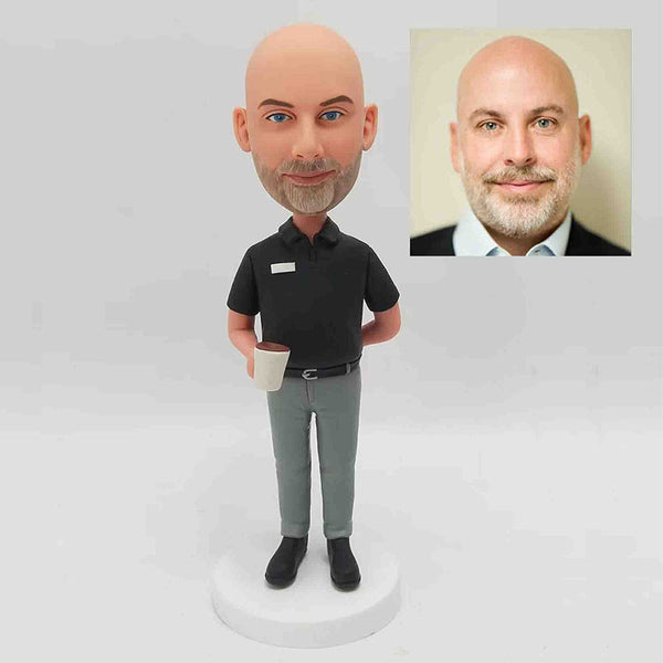 Customized golf bobblehead, personalized golf gift for him