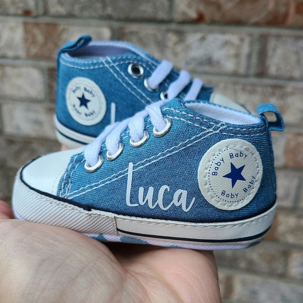 Custom Baby Shoes Personalized Baby High Top Monogram Infant Sneakers