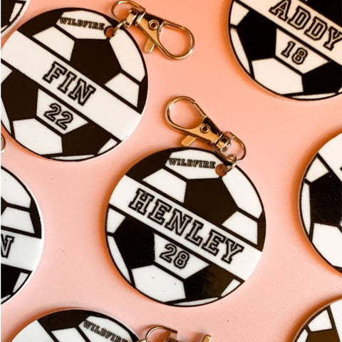 Personalized SportsTag/ Team Gift / Sports Keychain Soccer Football  Volleyball  Basketball  Baseball