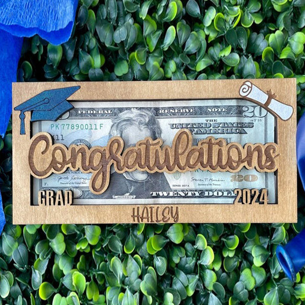 Personalized Graduation Money Holder, Cash Holder, Class of 2024 Gift