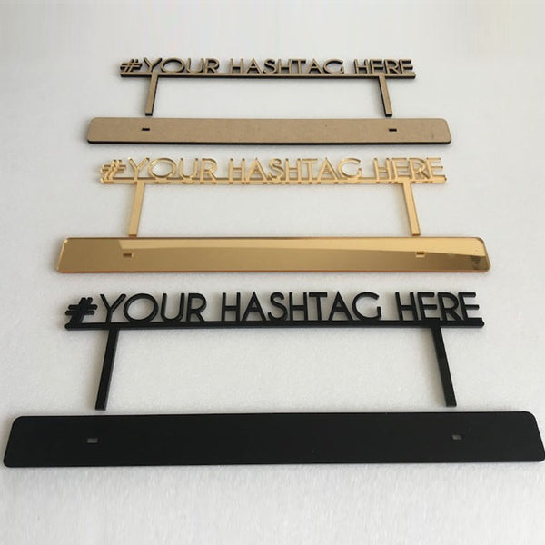 Custom Wedding Hashtag Sign Personalized Laser Cut Name Instagram Sign Acrylic