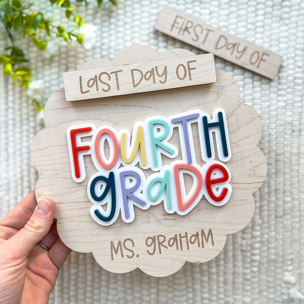 Personalized First Day of School Signs, Teacher Photo Props