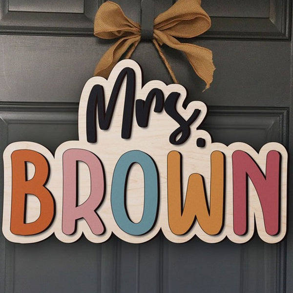 Personalized Teacher Name Sign