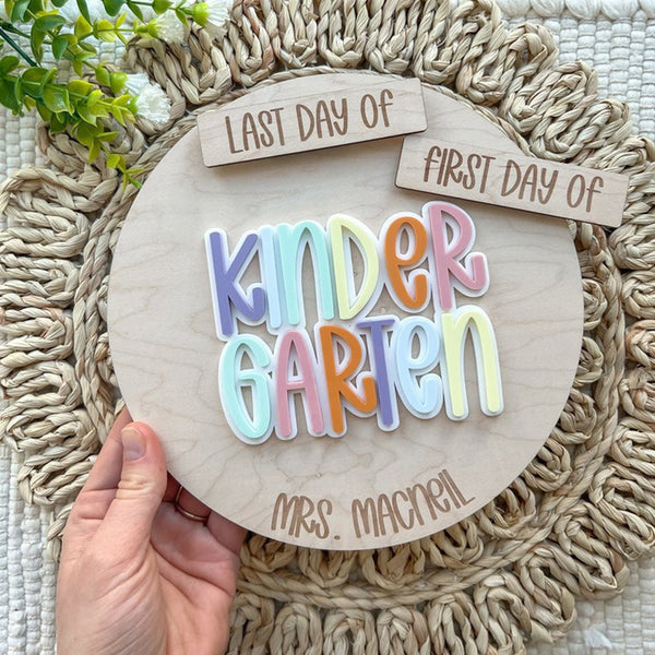 Personalized First Day of School Signs, Teacher Photo Props