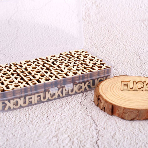 Jar of Fuck Gift Jar, Fucks to Give, Fuck Wooden Cutout Letter Piece