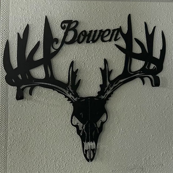 Personalized Metal Deer Head Skeleton, Gift For Hunting Lovers