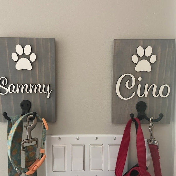 Personalized Pet Leash Holder, Custom Pet leash holder, Pet Sign, Dog Sign