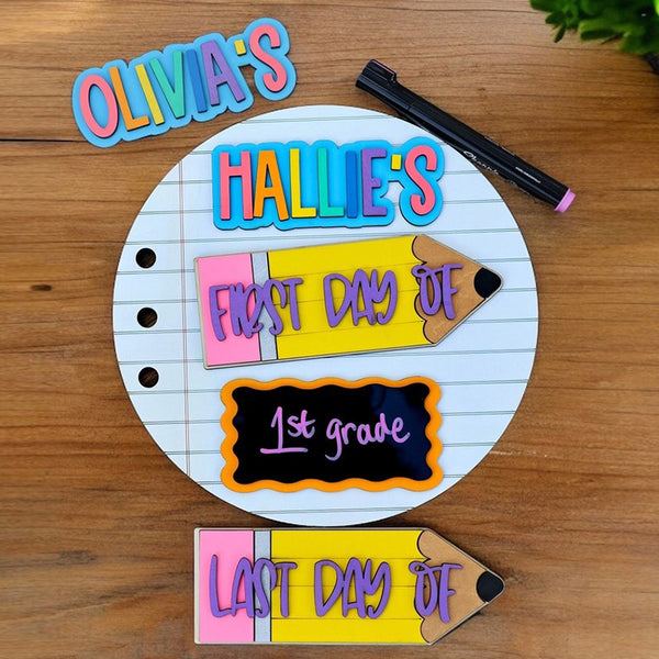 Back to School Personalized Interchangeable Sign