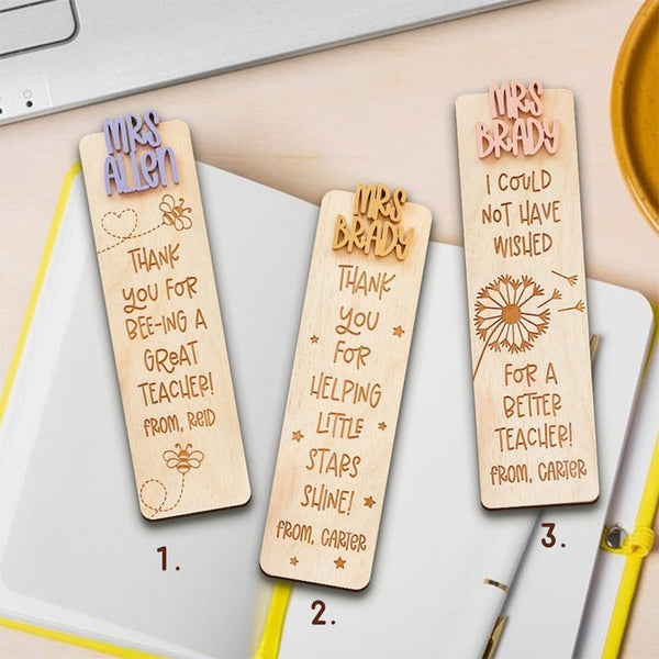 Personalized Teacher Name Bookmark, Personalized Bookmark for Teacher